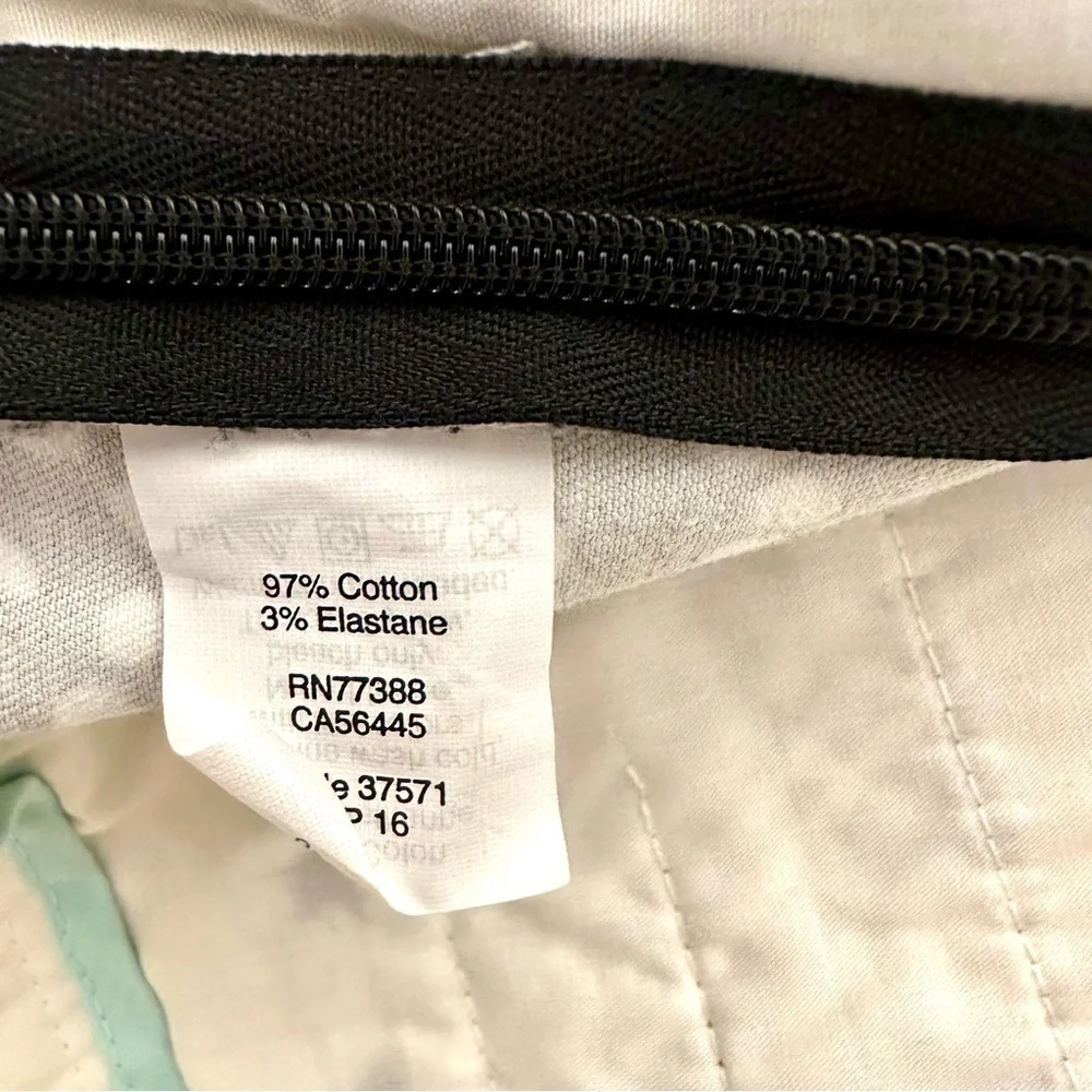 J. Crew Stretch Chino Shorts Black and White Tribal Stripes Size 6